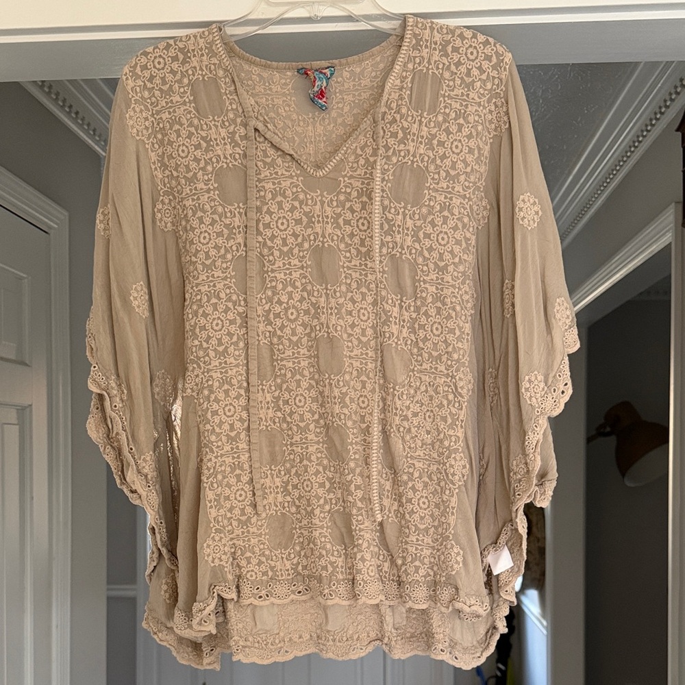 Johnny Was Embroidered Poncho